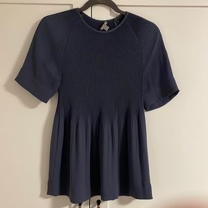 COS blue pleated top Size 6